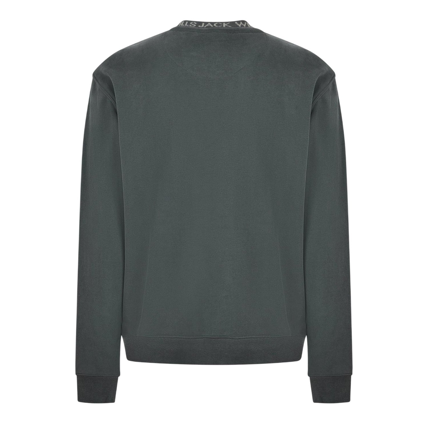Slate - Back - Jack Wills Mens Jacquard Crew Neck Sweatshirt