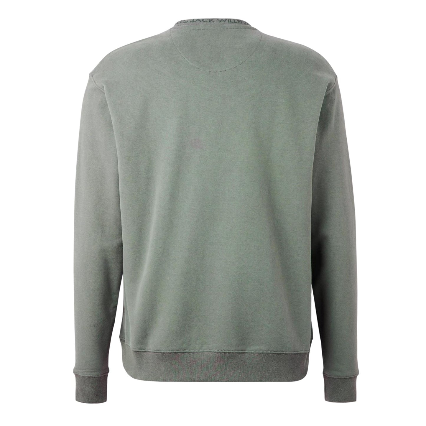 Washed Khaki - Back - Jack Wills Mens Jacquard Crew Neck Sweatshirt