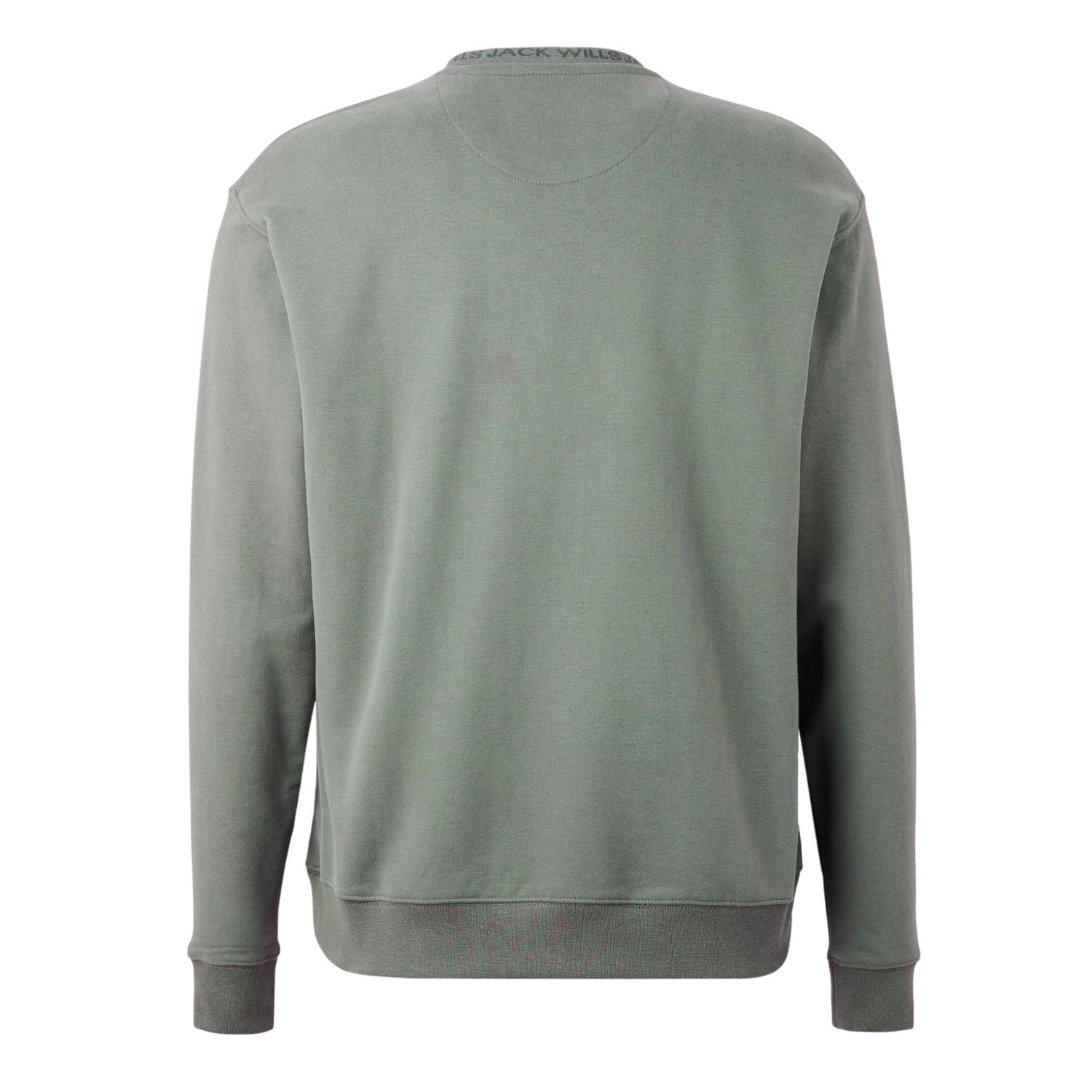 Washed Khaki - Back - Jack Wills Mens Jacquard Crew Neck Sweatshirt