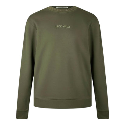 Leaf - Front - Jack Wills Mens Jacquard Crew Neck Sweatshirt