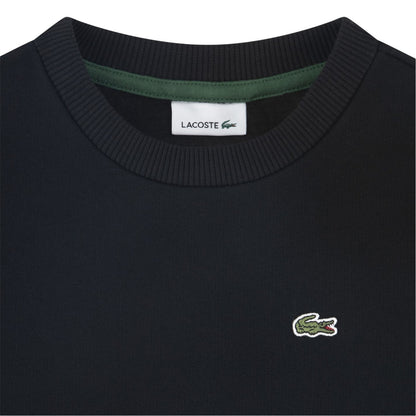 Black - Side - Lacoste Childrens-Kids Logo Crew Neck Sweatshirt