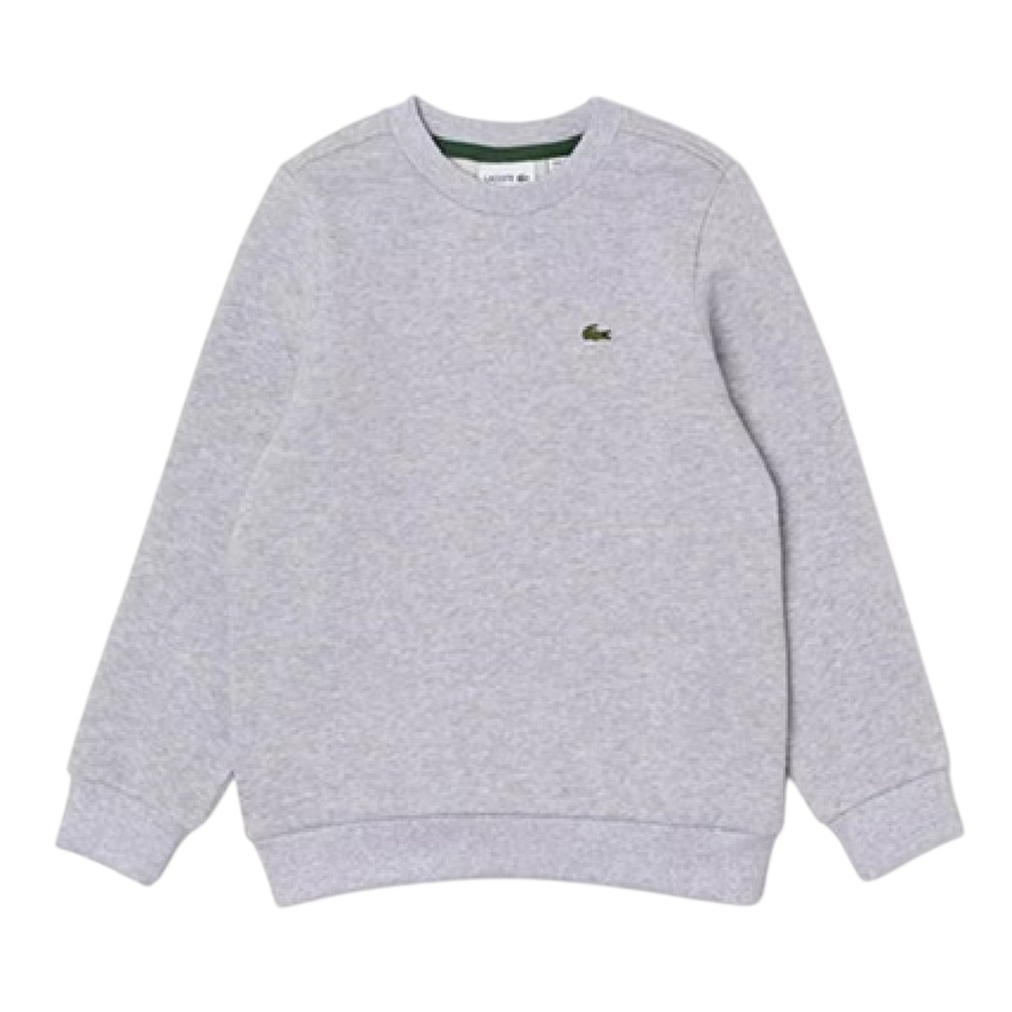 Grey - Front - Lacoste Childrens-Kids Logo Crew Neck Sweatshirt