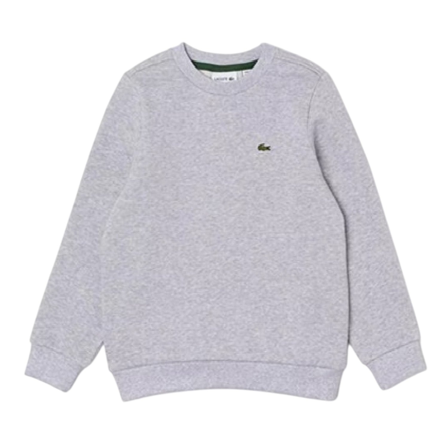 Grey - Front - Lacoste Childrens-Kids Logo Crew Neck Sweatshirt
