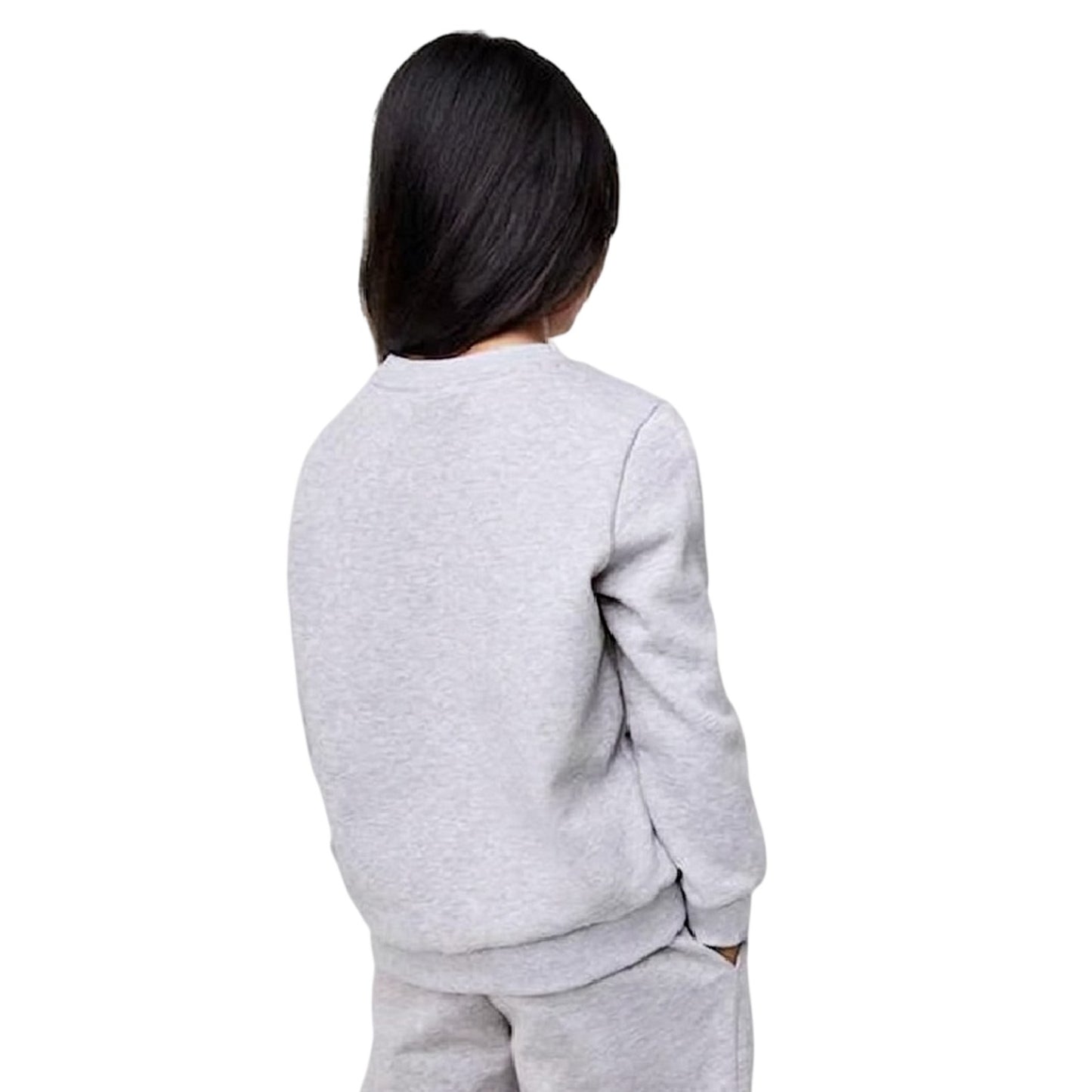 Grey - Back - Lacoste Childrens-Kids Logo Crew Neck Sweatshirt