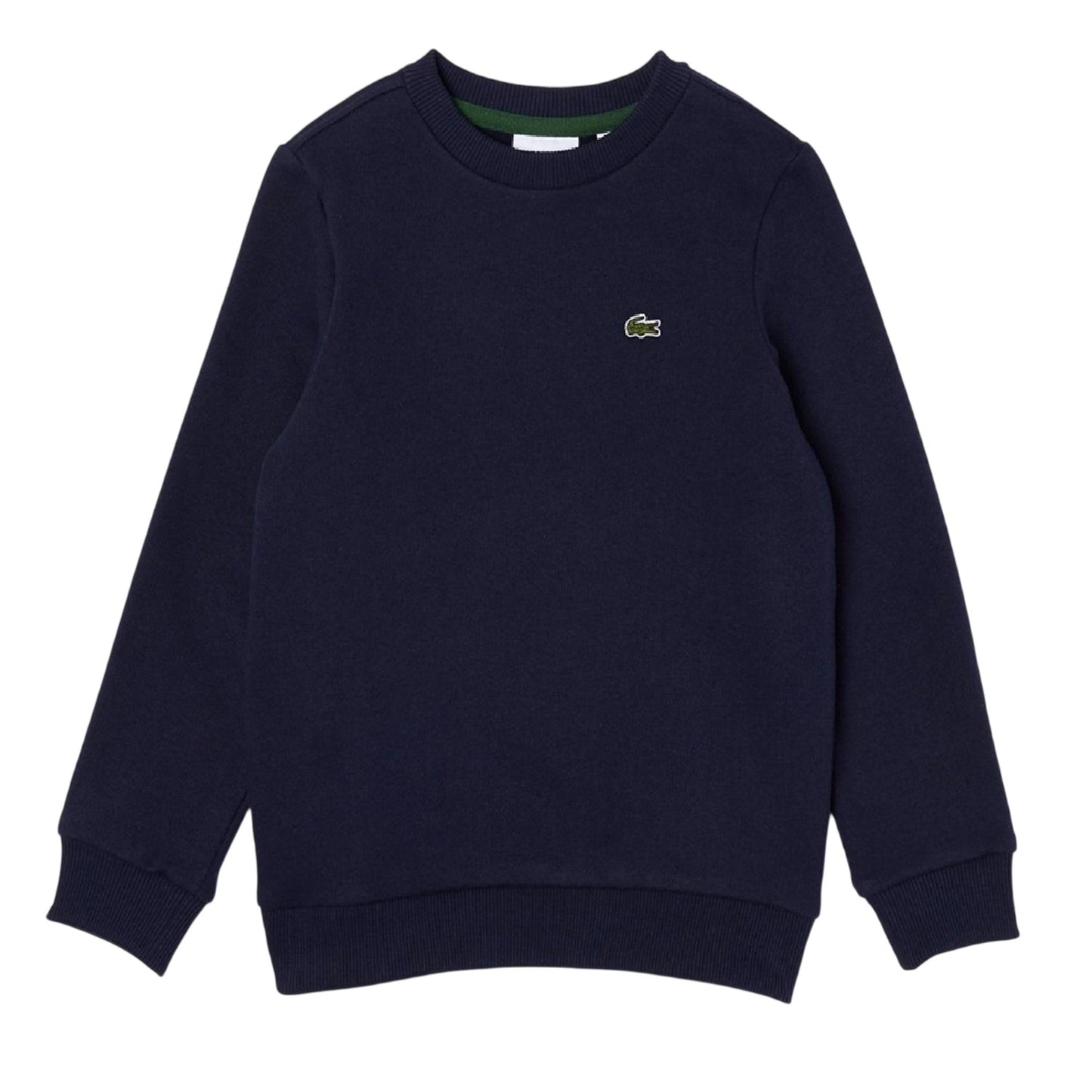 Navy - Front - Lacoste Childrens-Kids Logo Crew Neck Sweatshirt