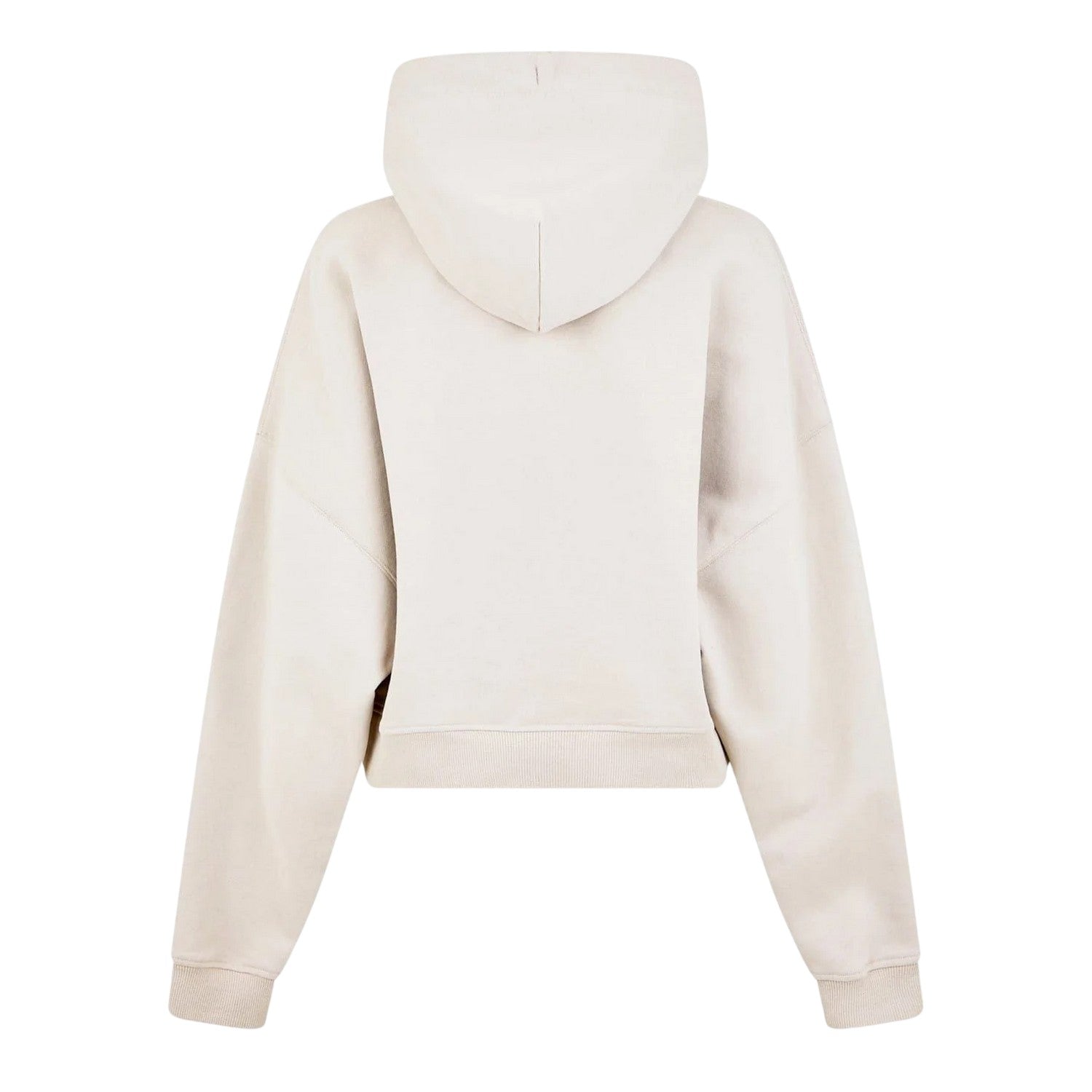 Stone - Back - Jack Wills Womens-Ladies Cropped Relaxed Fit Hoodie