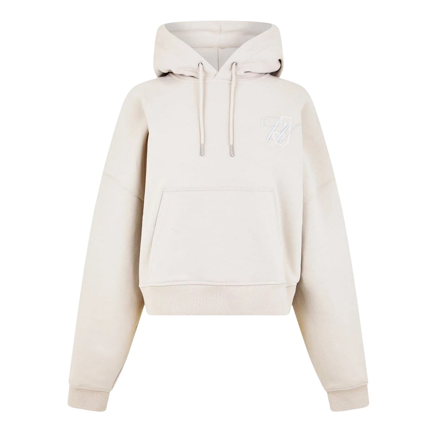 Stone - Front - Jack Wills Womens-Ladies Cropped Relaxed Fit Hoodie
