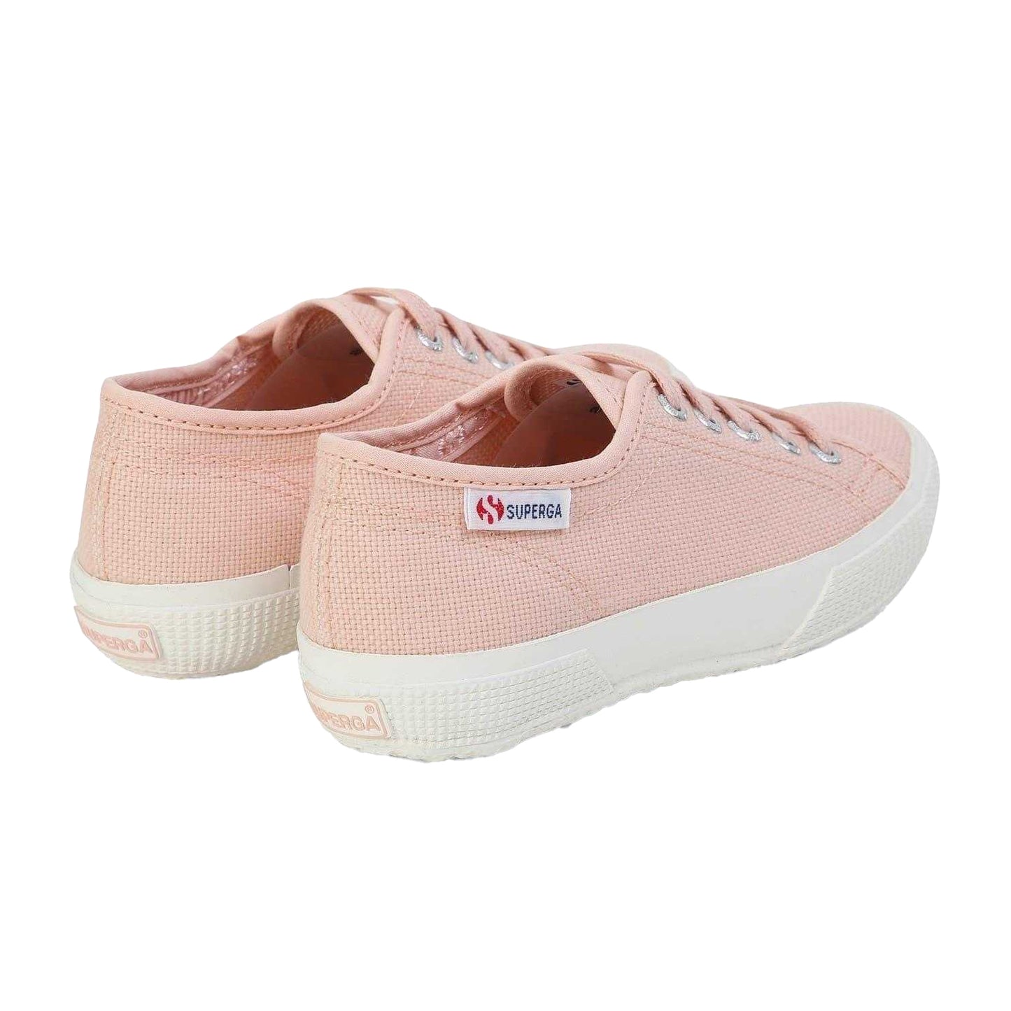 Pink Blush - Back - Superga Childrens-Kids Fashion Canvas Flatform Trainers
