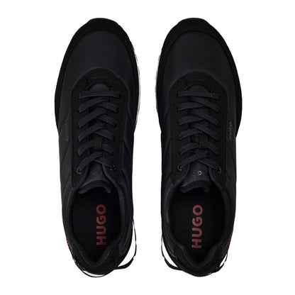 Black - Side - Hugo Mens Icelin Nylon Running Trainers