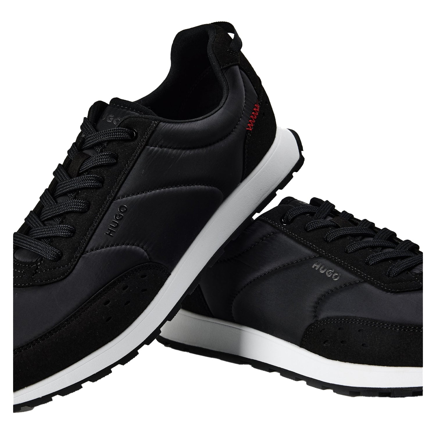 Black - Lifestyle - Hugo Mens Icelin Nylon Running Trainers