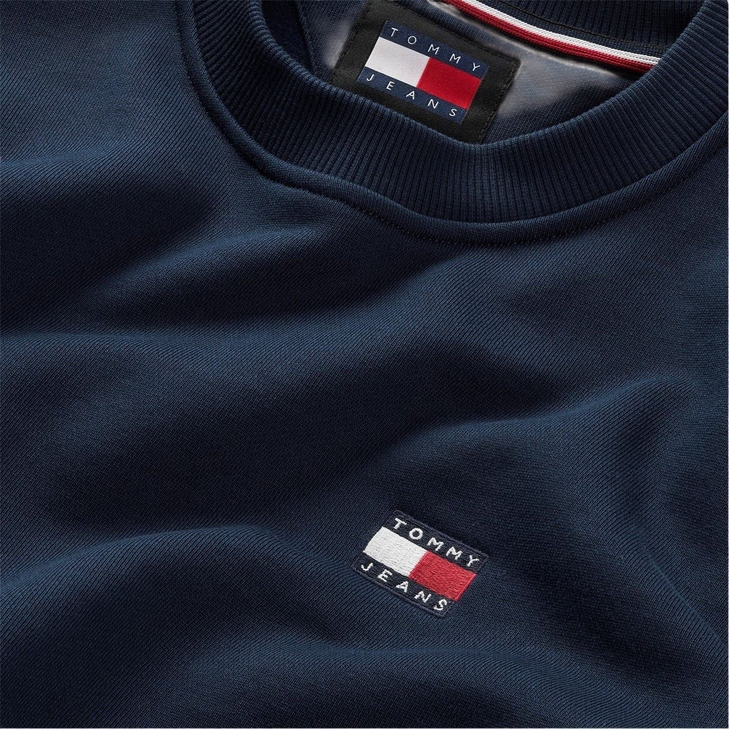 Navy - Side - Tommy Jeans Mens Loopback Sweatshirt