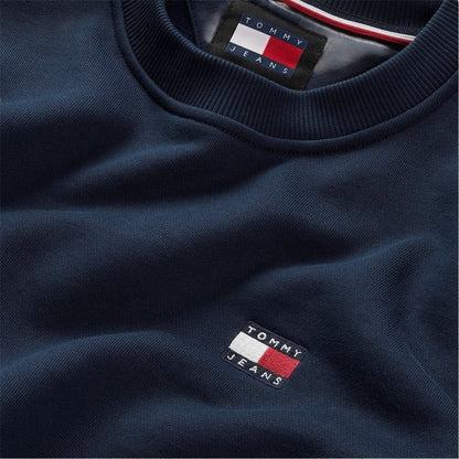 Navy - Side - Tommy Jeans Mens Loopback Sweatshirt