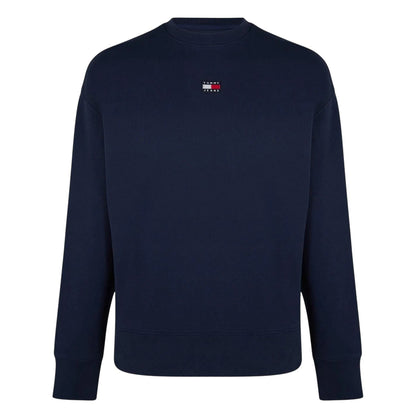 Navy - Front - Tommy Jeans Mens Loopback Sweatshirt