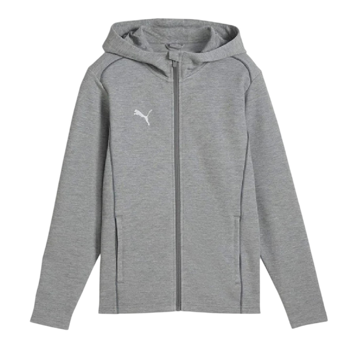 Grey - Front - Puma Childrens-Kids TeamFINAL Casuals Hooded Jacket
