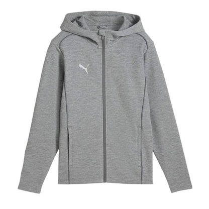Grey - Front - Puma Childrens-Kids TeamFINAL Casuals Hooded Jacket