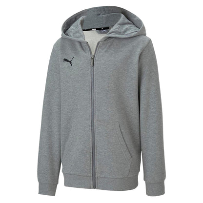 Grey - Front - Puma Childrens-Kids TeamGoal 23 Casuals Drawstring Hoodie