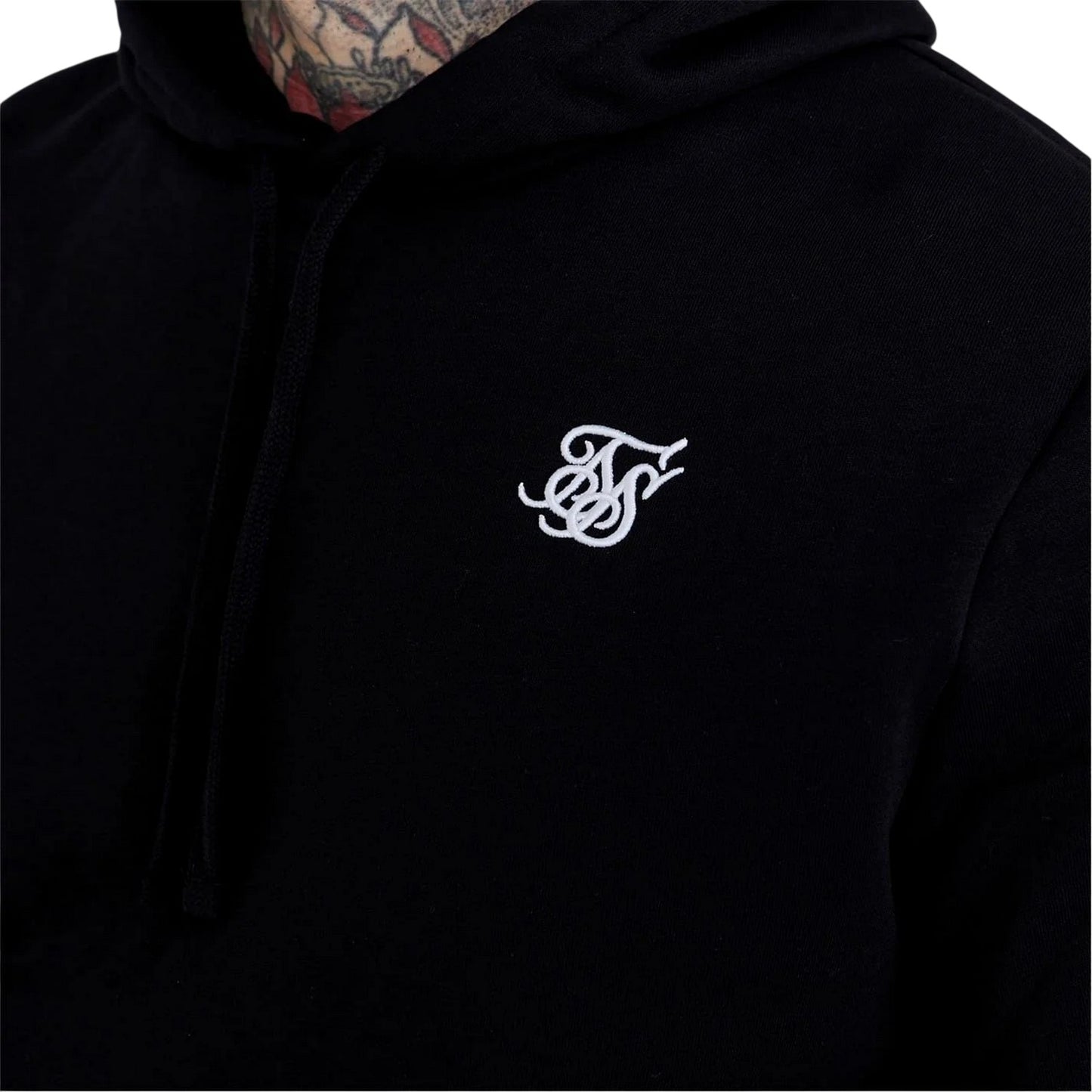 Black - Side - SikSilk Mens Casual Hoodie