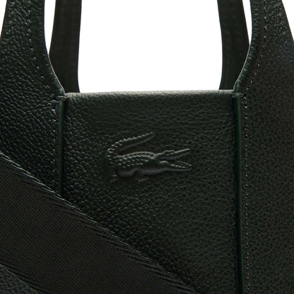 Green - Side - Lacoste City Court Grain Leather Bucket Bag