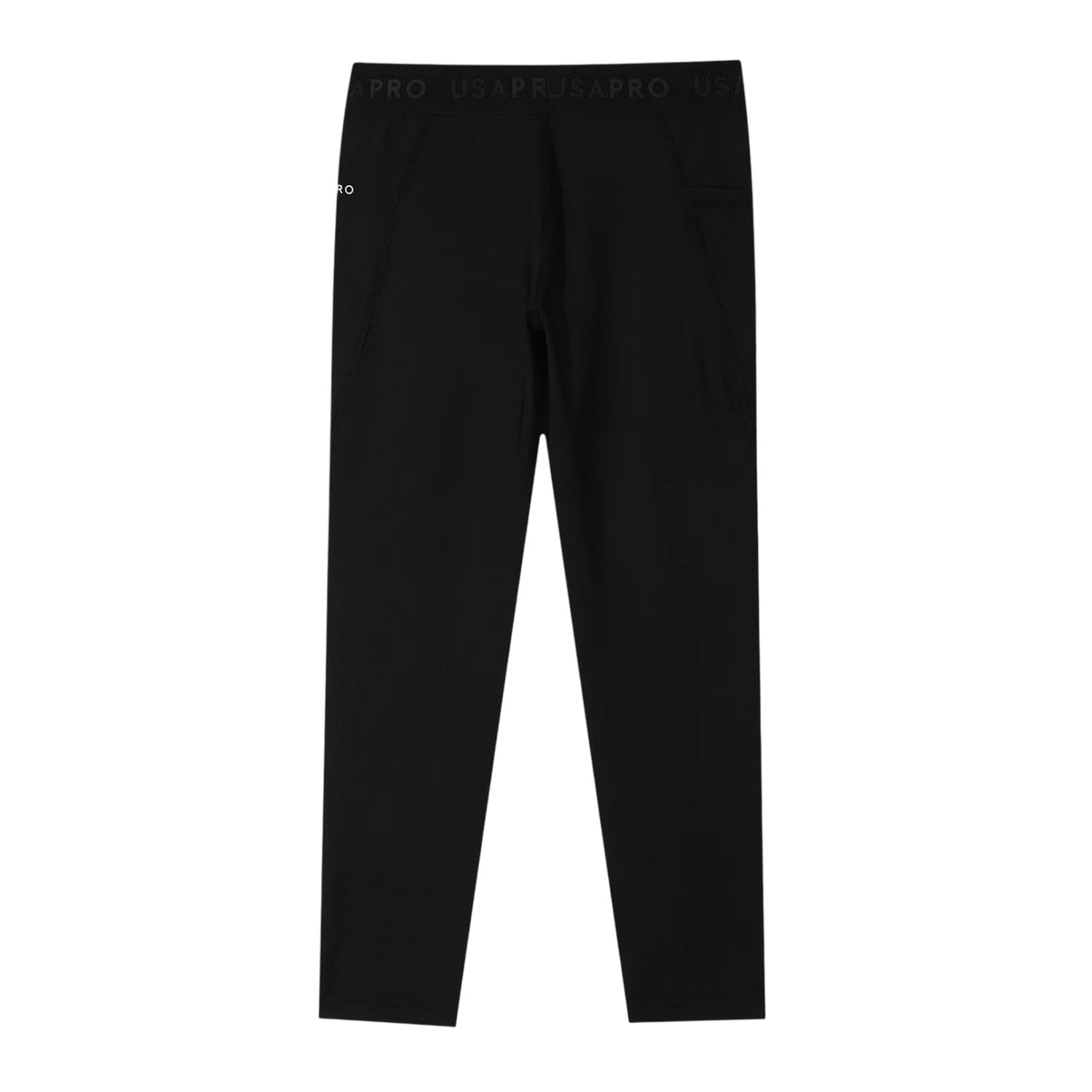 Black-Multicoloured - Back - USA Pro Girls Leaf Print Tight Leggings