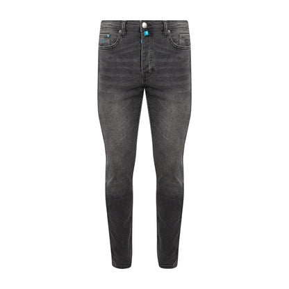 Grey - Front - Unlike Humans Mens Denim Tapered Jeans