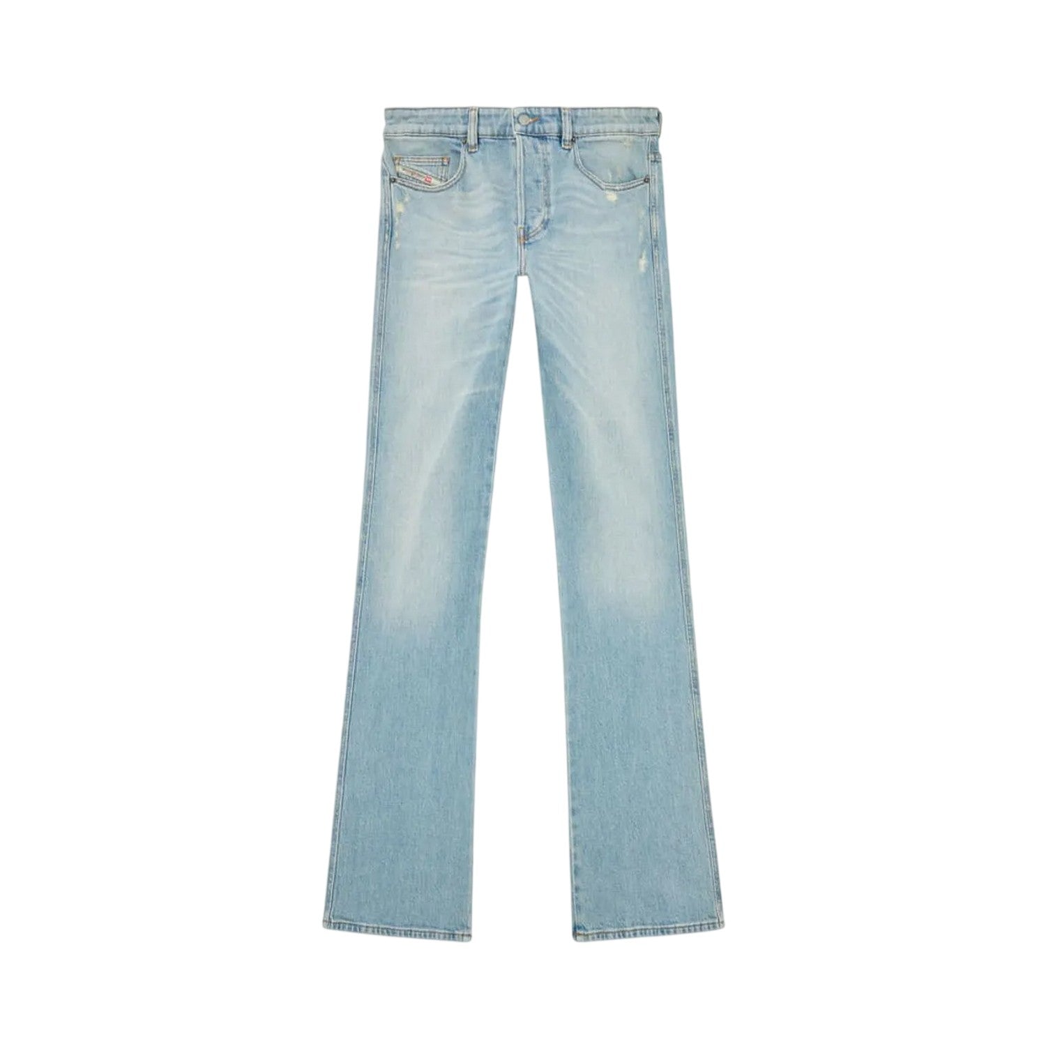Blue Denim - Front - Diesel Mens 1998 Light Wash Straight Leg Jeans