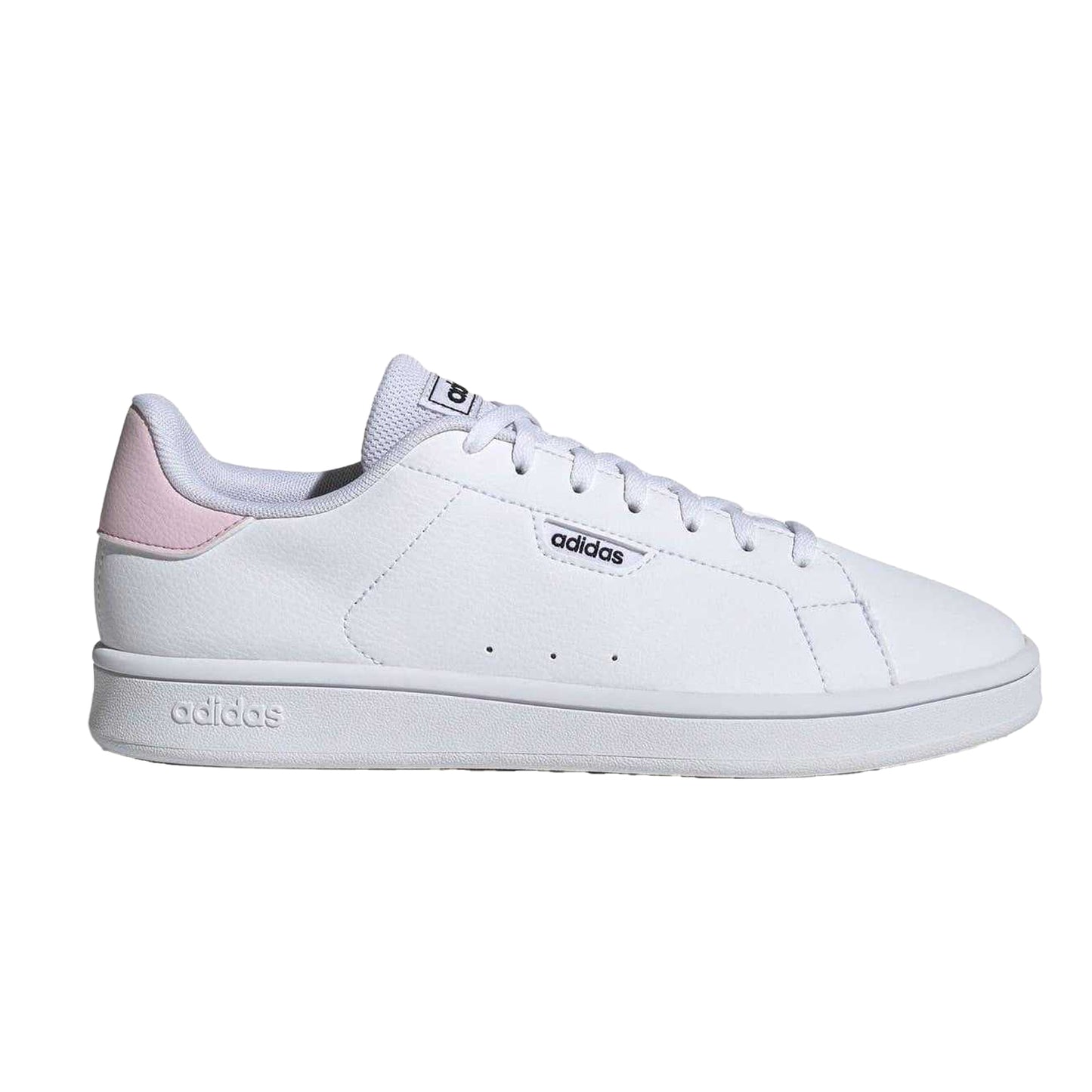 White-Pink - Front - Adidas Womens-Ladies Urban Court Shoes
