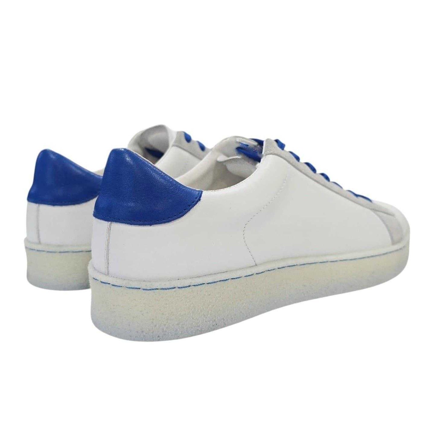 Blue-Grey - Back - Loyalti Mens Castro Leather Trainers
