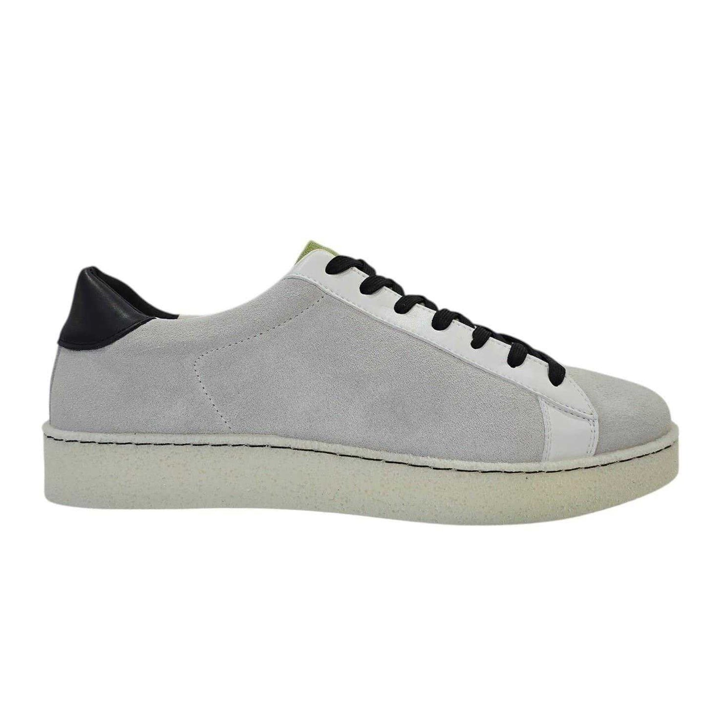 Grey - Front - Loyalti Mens Castro Leather Trainers