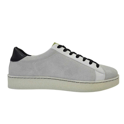 Grey - Front - Loyalti Mens Castro Leather Trainers