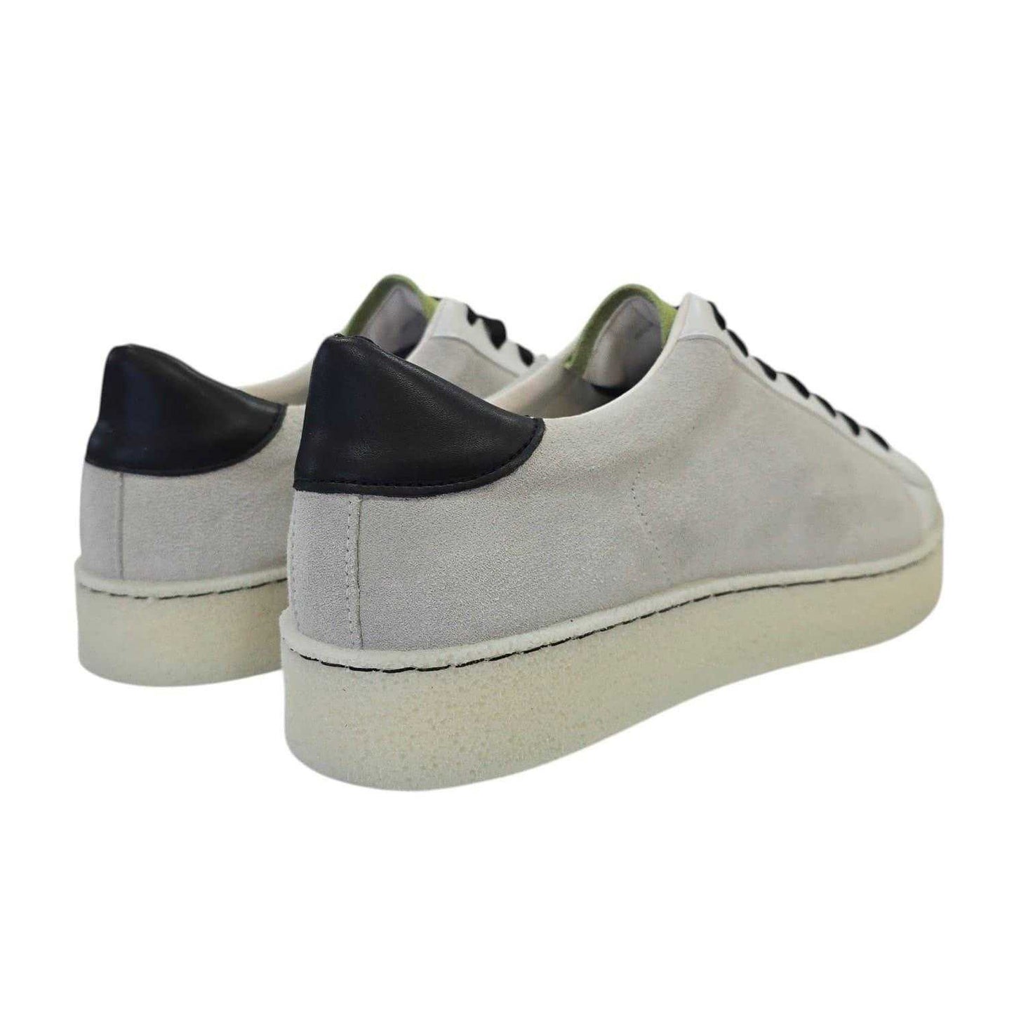 Grey - Back - Loyalti Mens Castro Leather Trainers