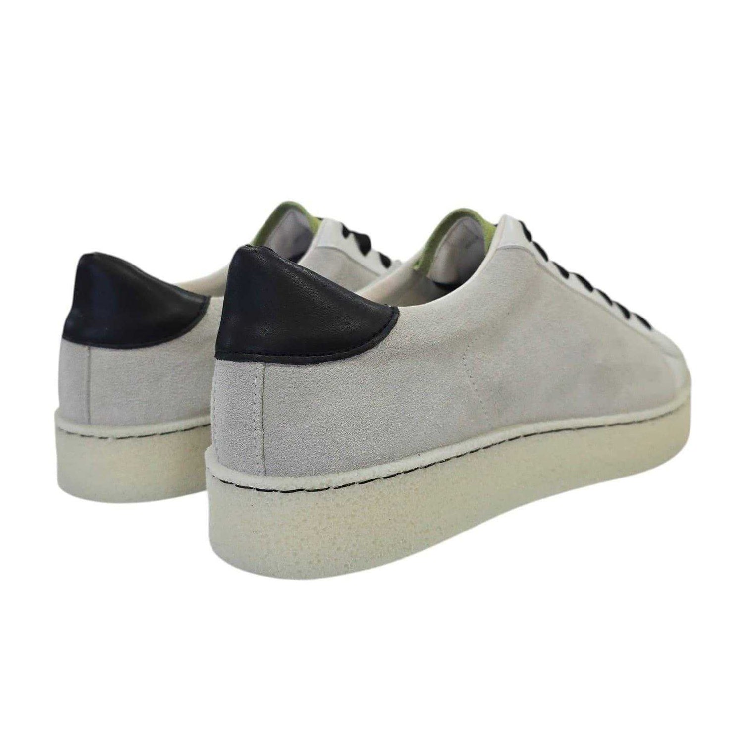 Grey - Back - Loyalti Mens Castro Leather Trainers