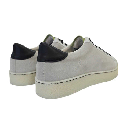 Grey - Back - Loyalti Mens Castro Leather Trainers