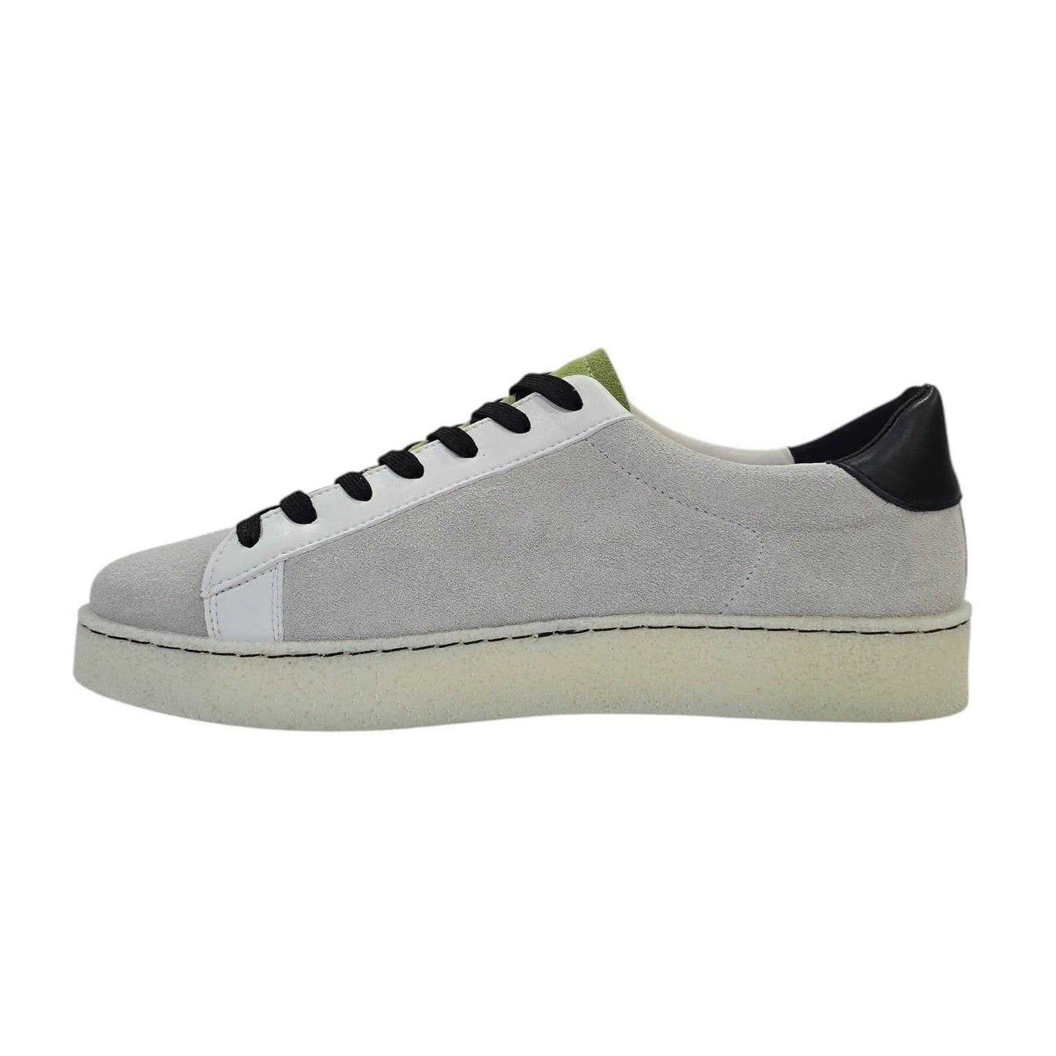 Grey - Side - Loyalti Mens Castro Leather Trainers