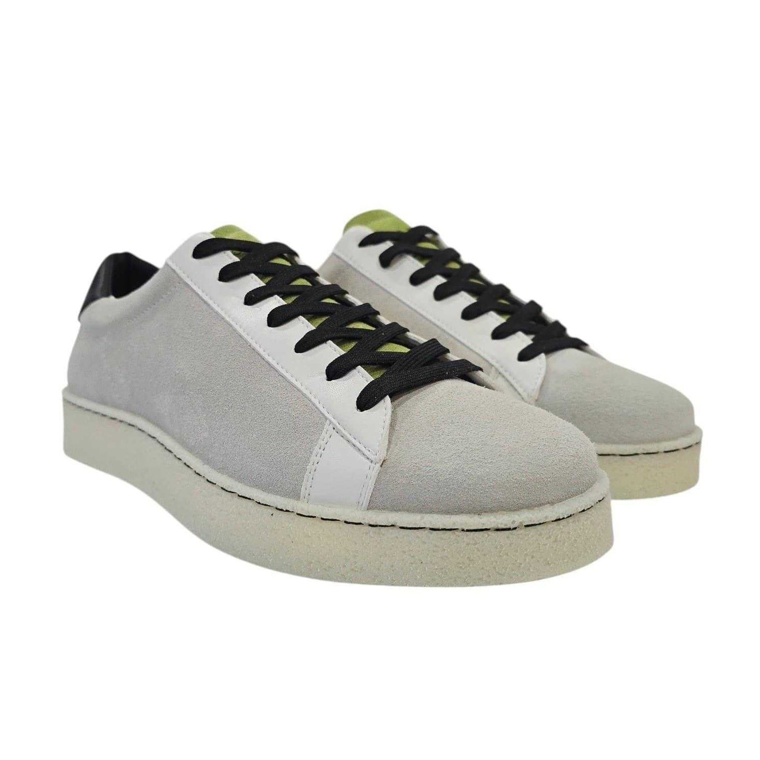 Grey - Pack Shot - Loyalti Mens Castro Leather Trainers