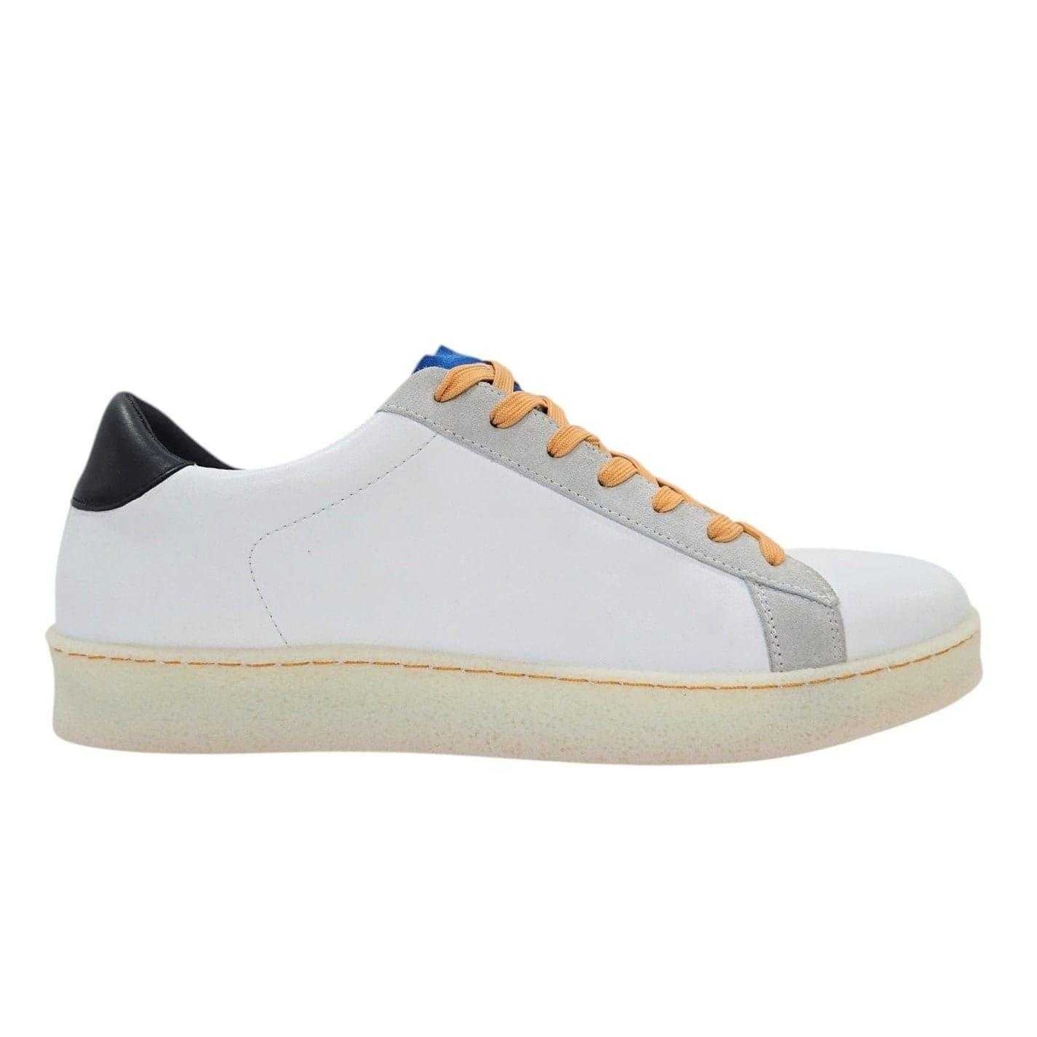 Blue-Orange - Front - Loyalti Mens Castro Leather Trainers