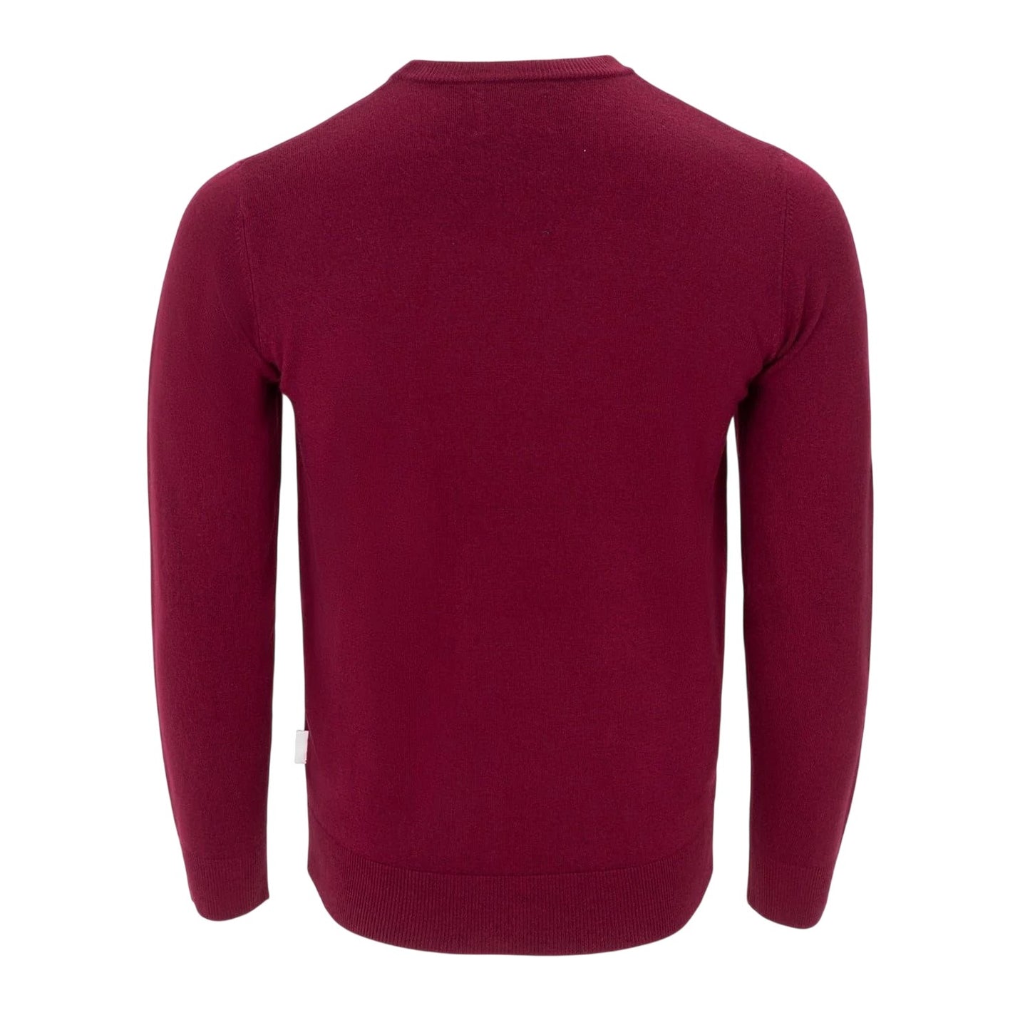 Burgundy - Back - Lee Cooper Mens Crew Neck Long-Sleeved Jumper