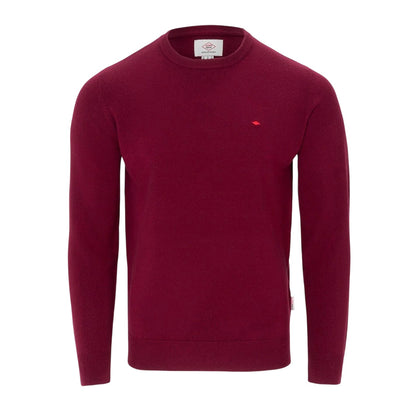 Burgundy - Front - Lee Cooper Mens Crew Neck Long-Sleeved Jumper