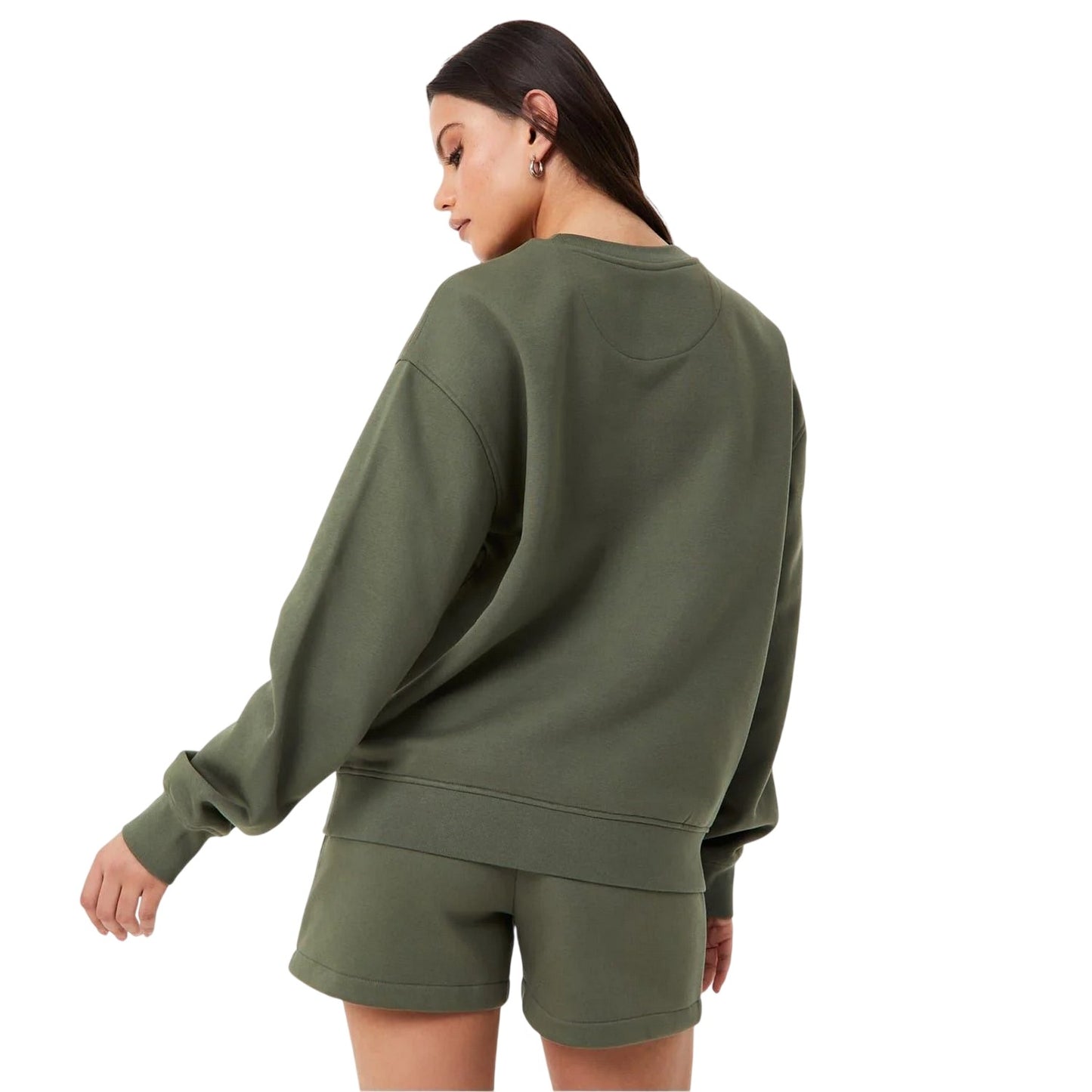 Khaki Green - Back - Jack Wills Womens-Ladies Crew Neck Regular Sweatshirt