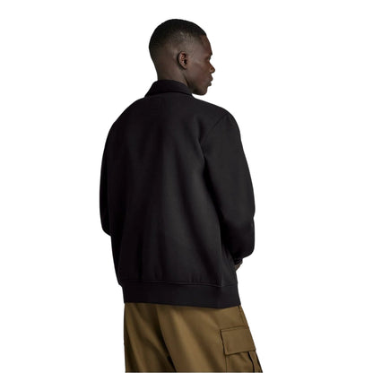 Dark Black - Back - G-Star Mens Collared Full Zip Regular Sweatshirt