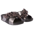 Grey-Black - Pack Shot - FitFlop Womens-Ladies Lulu Bauble-Bead Cross Strap Sandals