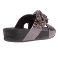 Grey-Black - Back - FitFlop Womens-Ladies Lulu Bauble-Bead Cross Strap Sandals