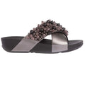Grey-Black - Lifestyle - FitFlop Womens-Ladies Lulu Bauble-Bead Cross Strap Sandals