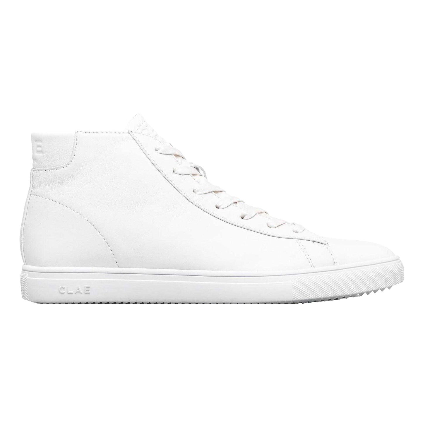 White - Front - CLAE Childrens-Kids Bradley Leather Trainers