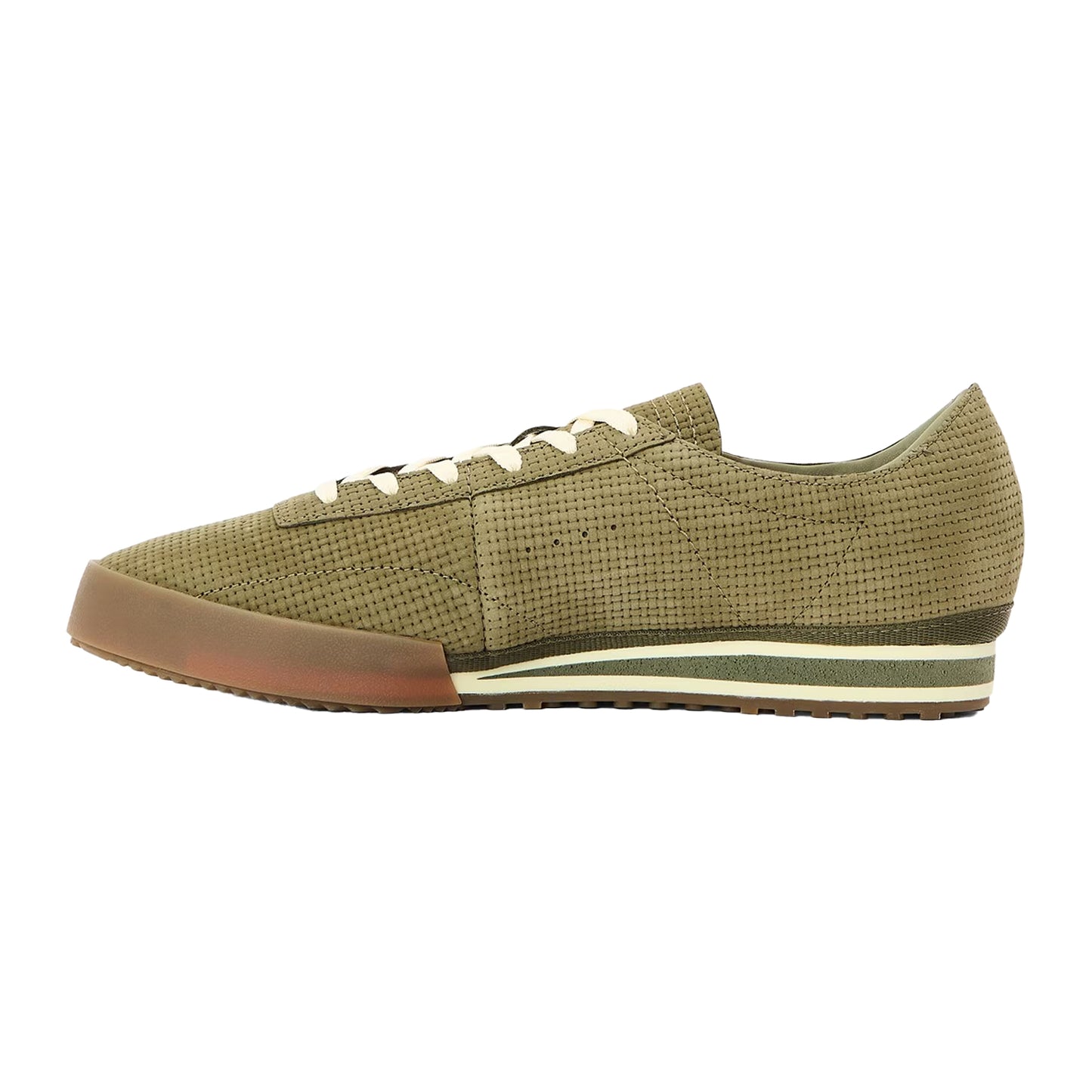Natural - Back - Lacoste Mens Aura Leather Trainers