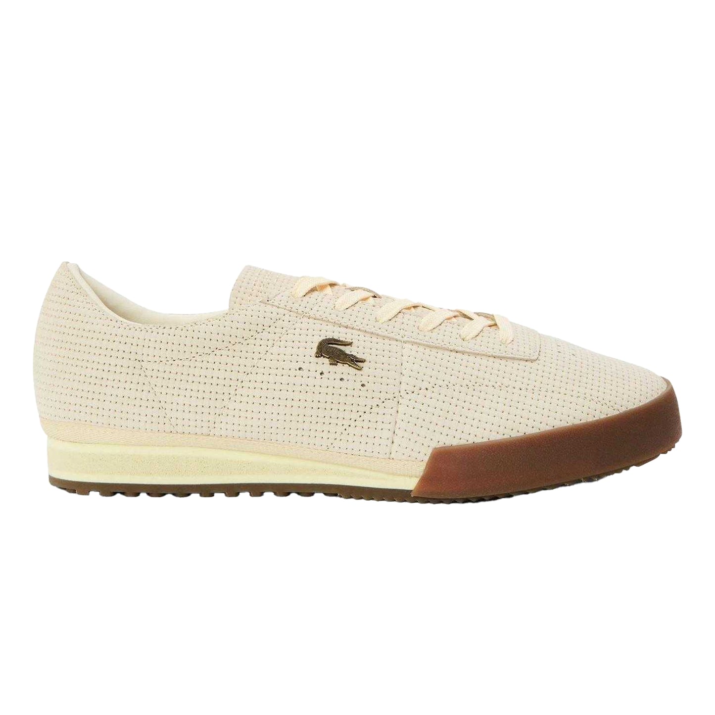 Off White - Front - Lacoste Mens Aura Leather Trainers