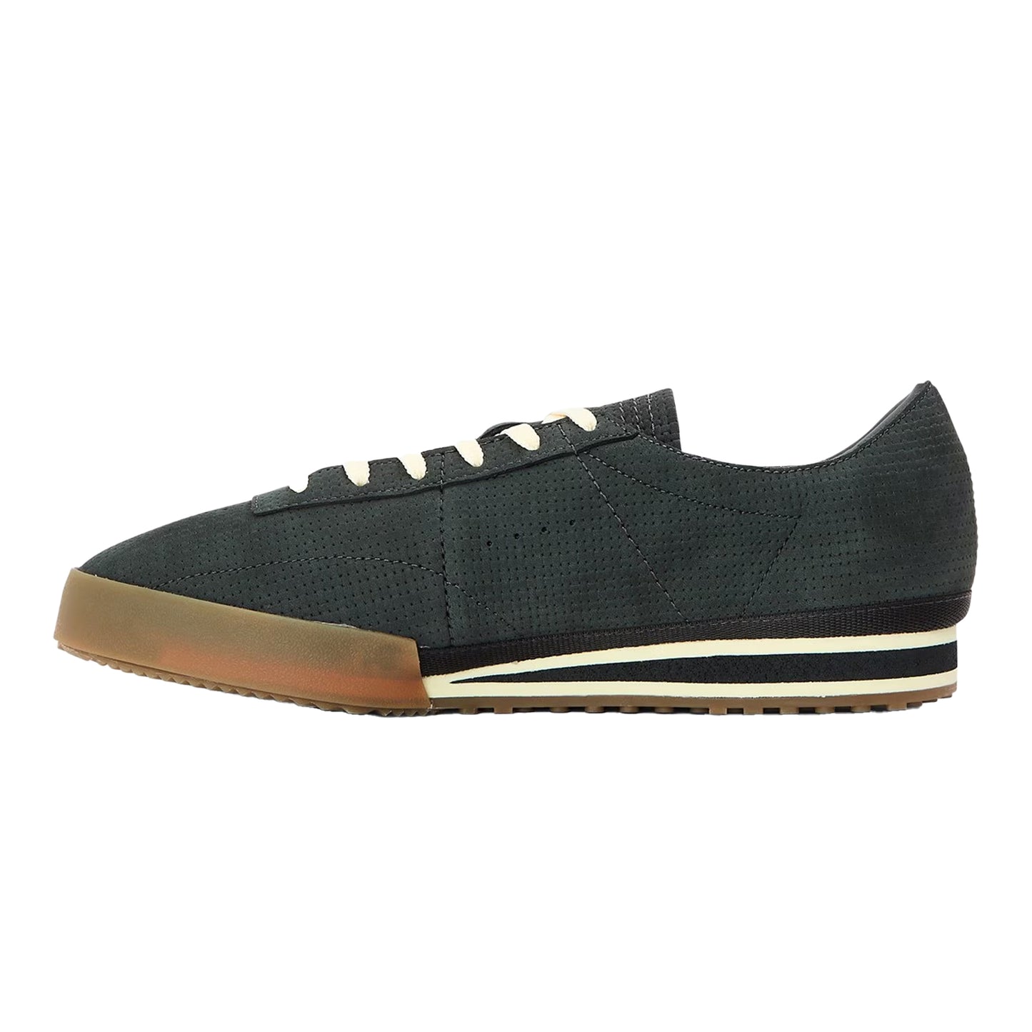 Off Black - Back - Lacoste Mens Aura Leather Trainers