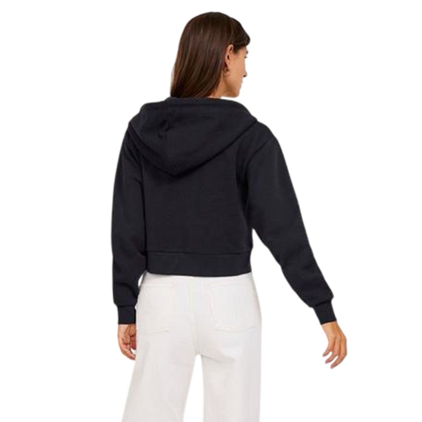 Black - Back - JJXX Womens-Ladies Abbie Hooded Casual Full Zip Hoodie