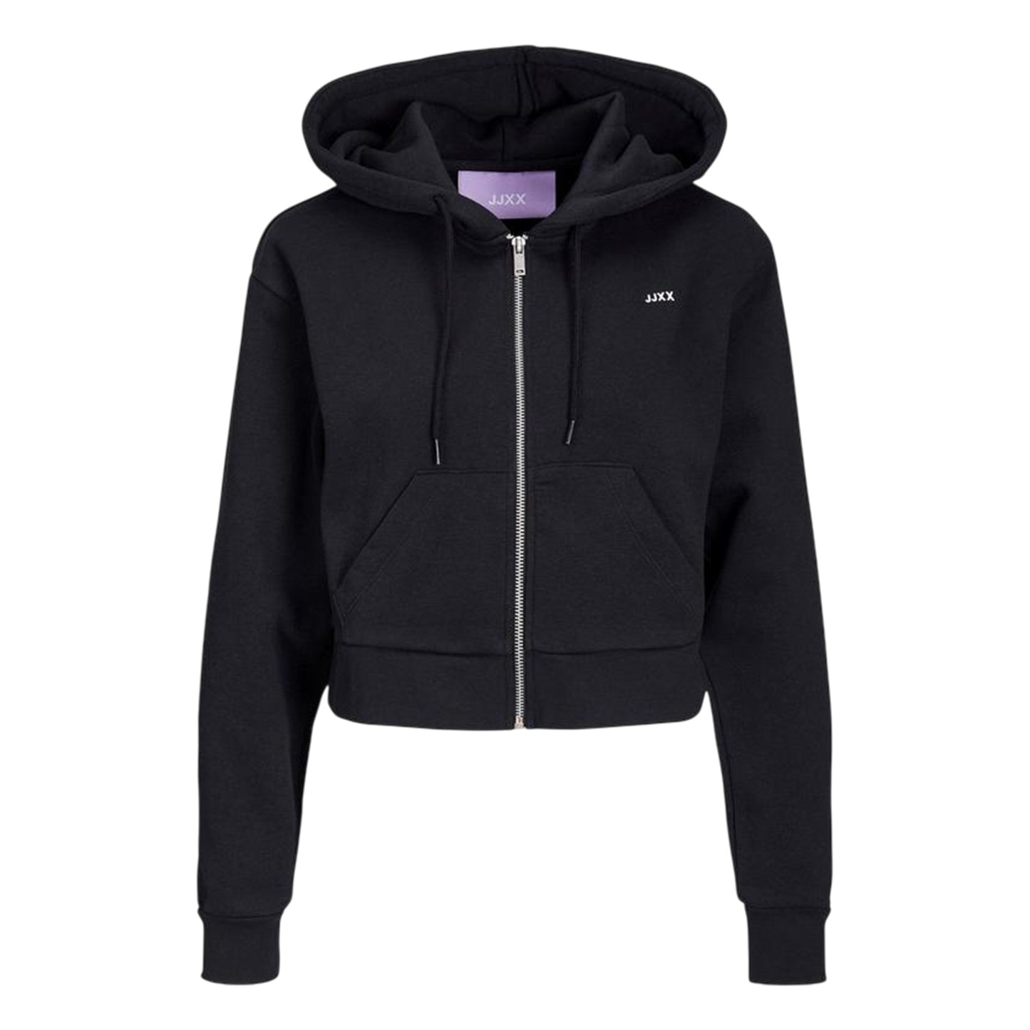 Black - Front - JJXX Womens-Ladies Abbie Hooded Casual Full Zip Hoodie