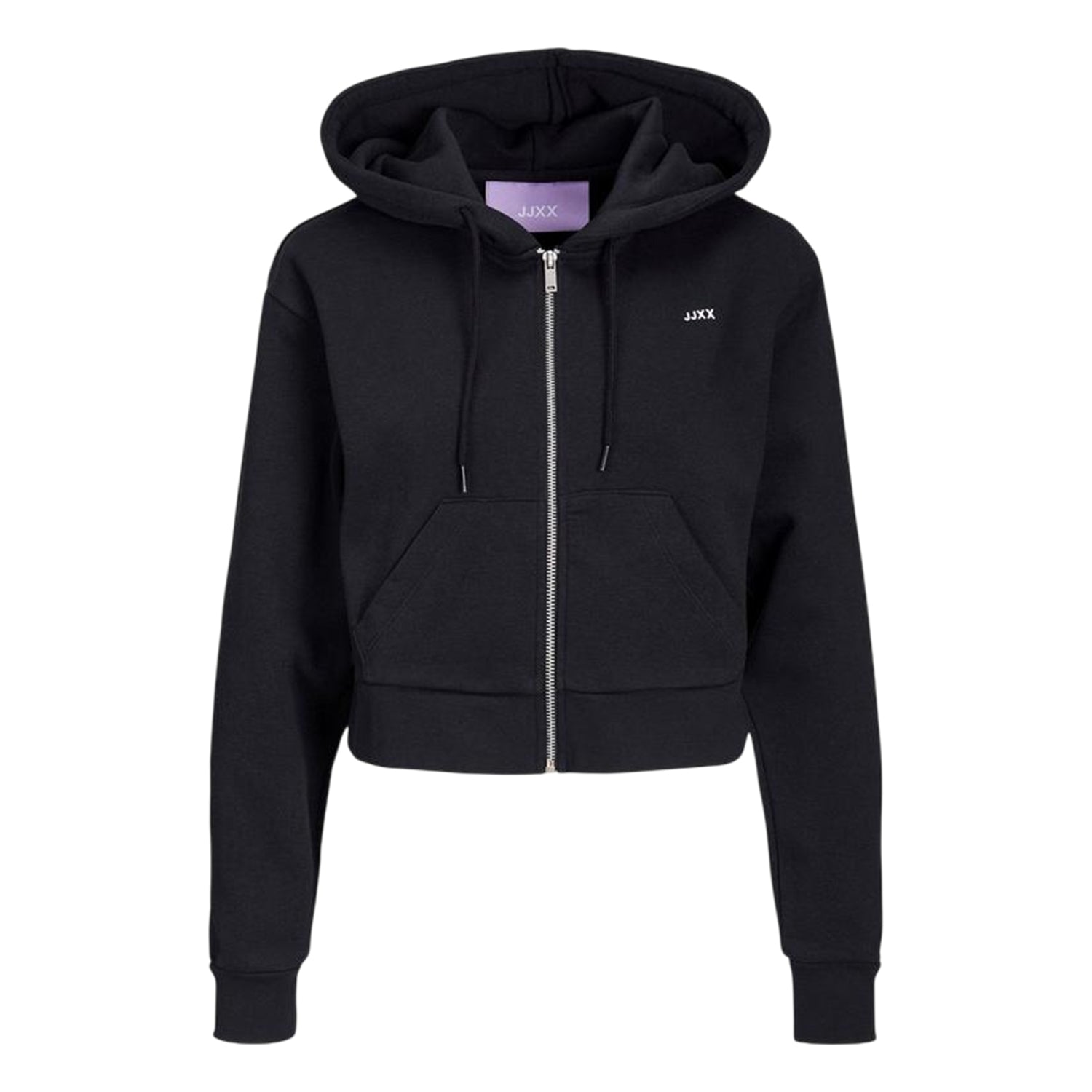 Black - Front - JJXX Womens-Ladies Abbie Hooded Casual Full Zip Hoodie