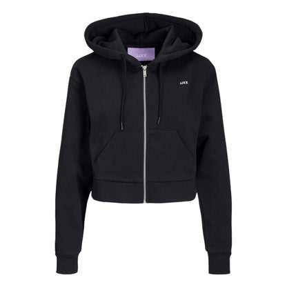 Black - Front - JJXX Womens-Ladies Abbie Hooded Casual Full Zip Hoodie